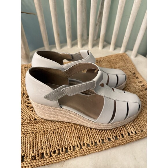 NEW Eileen Fisher Tilly Jute Wedge Fisherman Sandal Espadrille Size‎ 6